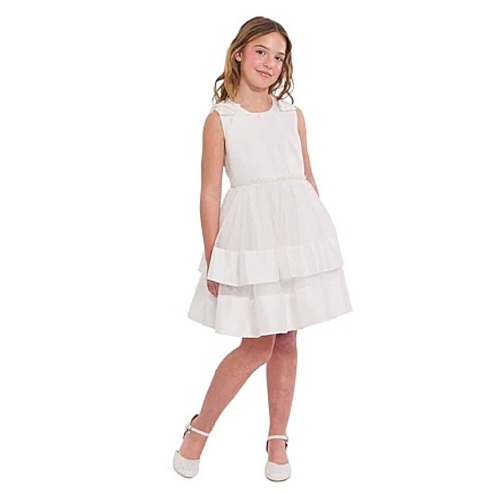 NEW! Bonnie Jean Girls Flare White Dress Size 16.5